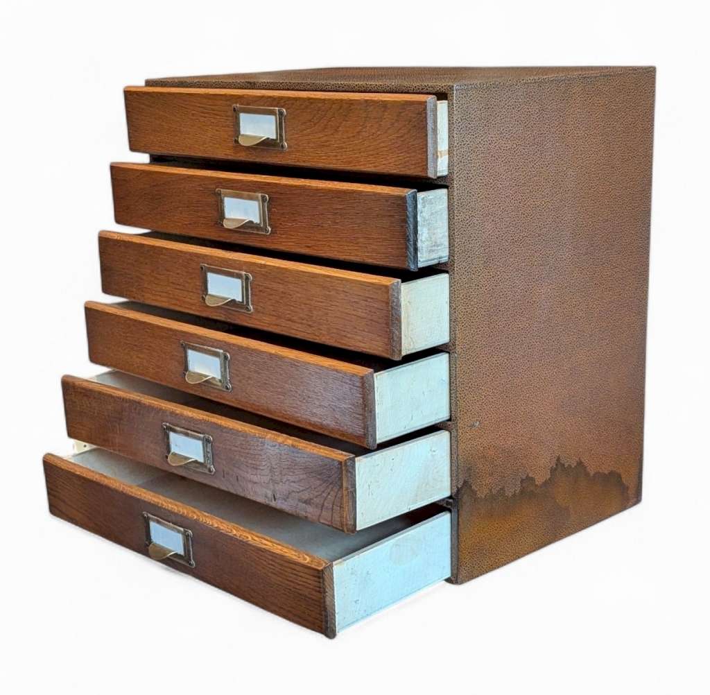 Tabletop filing cabinet No 2 holds A4 paper