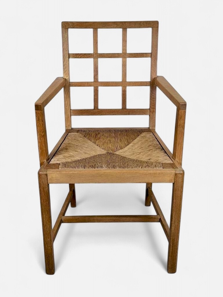  Set of 6 ( 4+2 ) Heals lattice back chairs pale oak