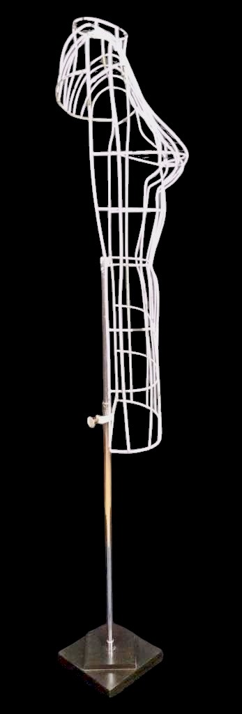 1930's wirework female mannequin on stand