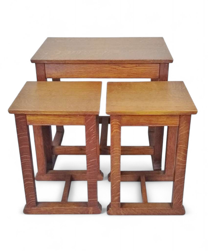 Arts and crafts nest in golden oak