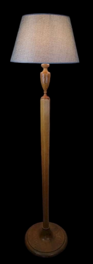  Heals standard lamp in weathered oak