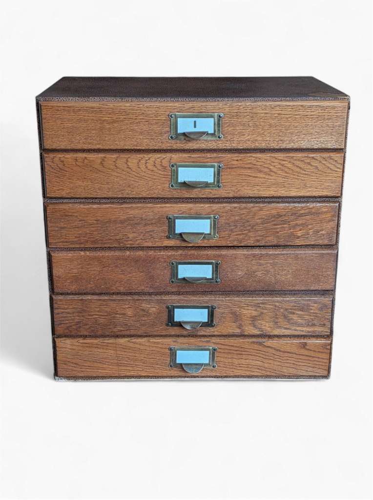 Tabletop filing cabinet No 1 holds A4 paper