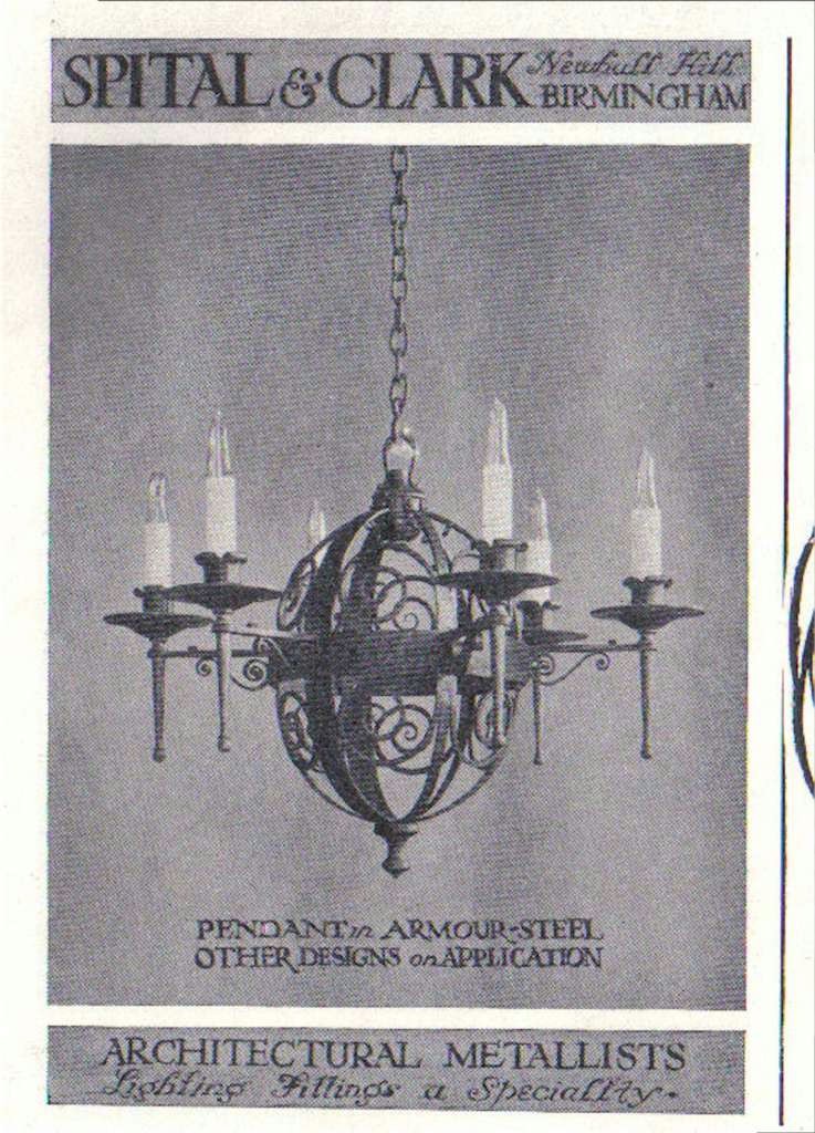 Arts and crafts iron hanging lamp