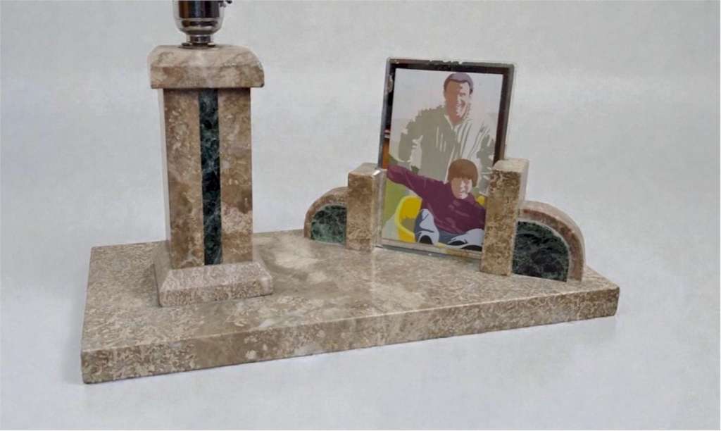 Art Deco lamp incorporating a picture frame