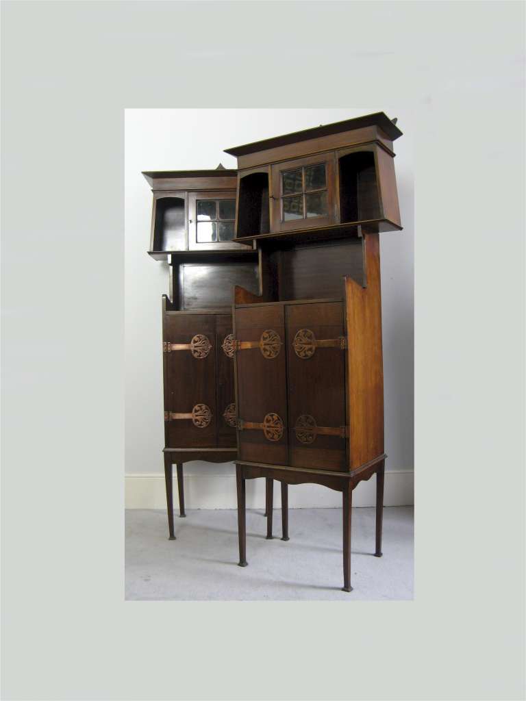 Pair of Art Nouveau cabinets attributed to JS Henry