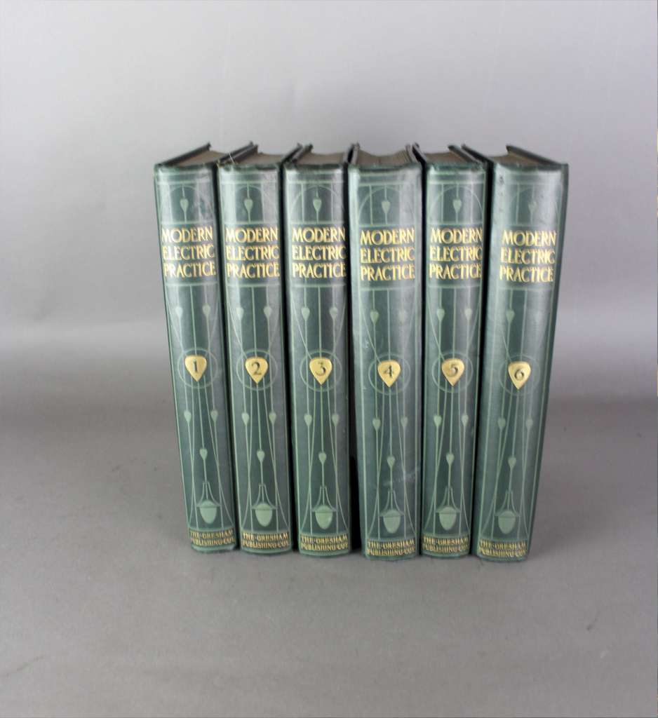 Set of six volumes Modern Electric Practice c1905
