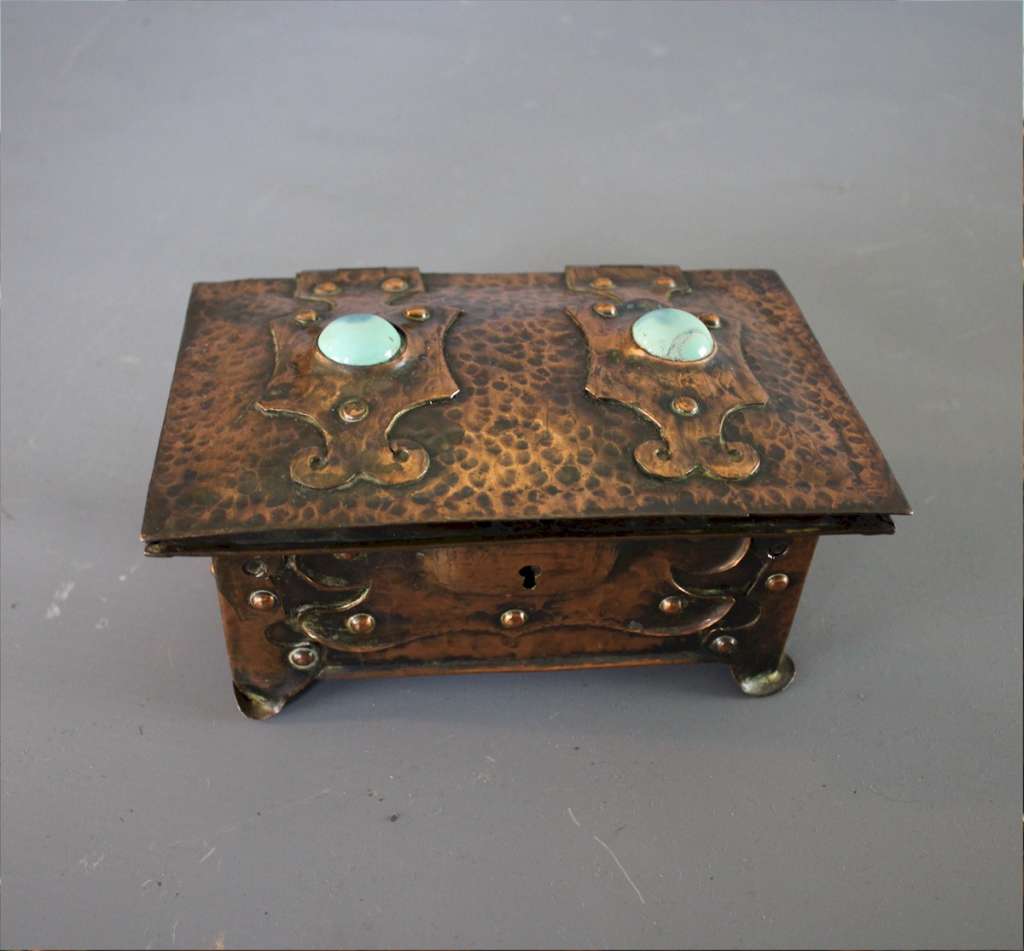 Art and Crafts copper box