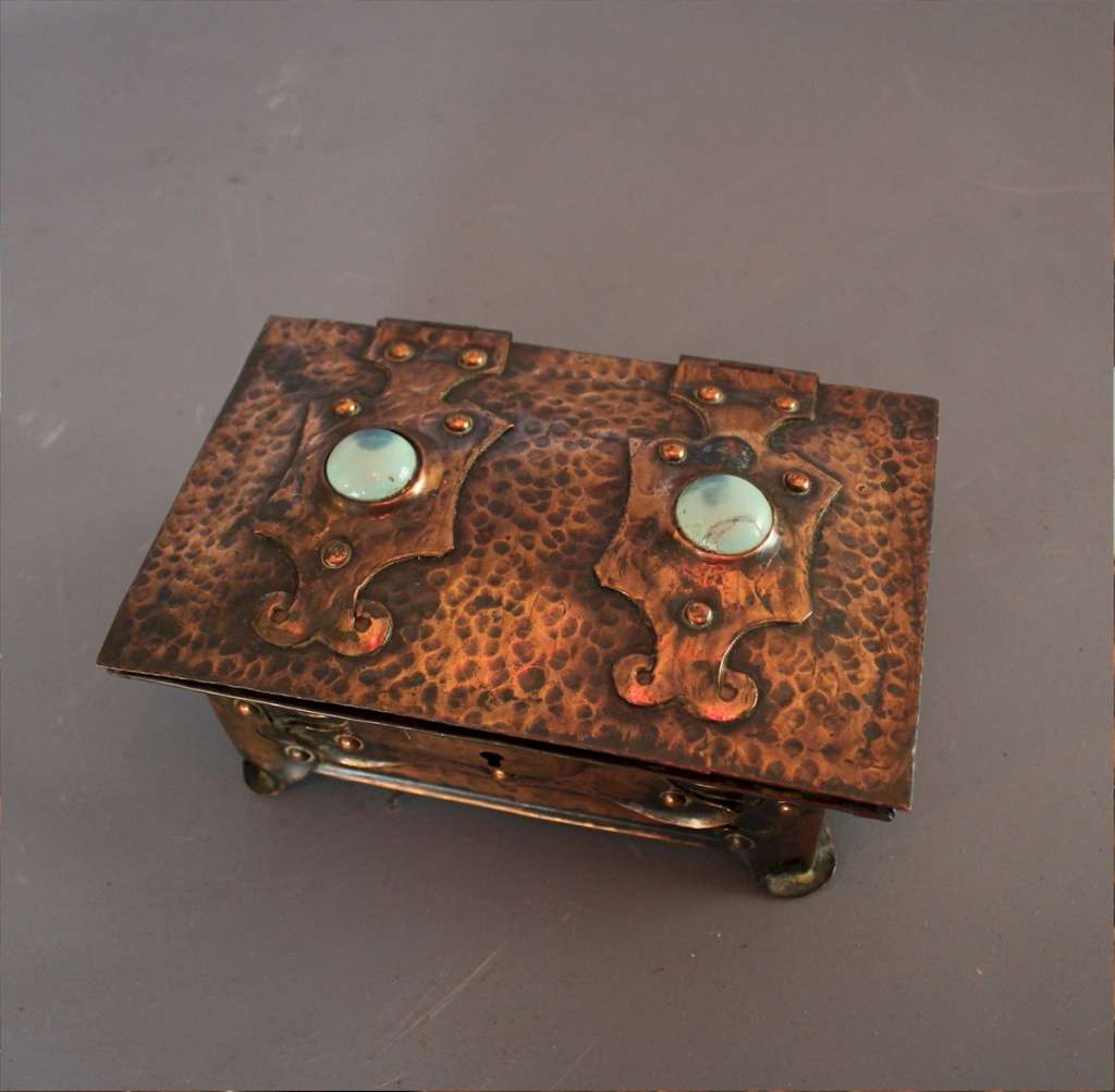 Art and Crafts copper box
