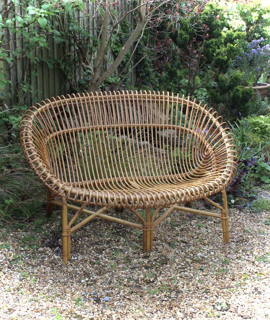  Franco Albini mid century wicker sofa.