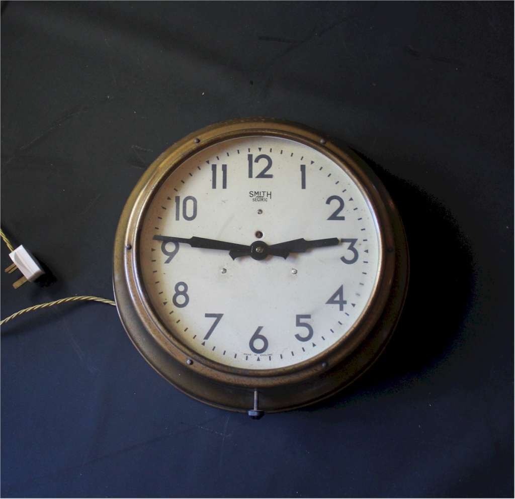 Smiths Sectric metal framed Industrial wall clock,
