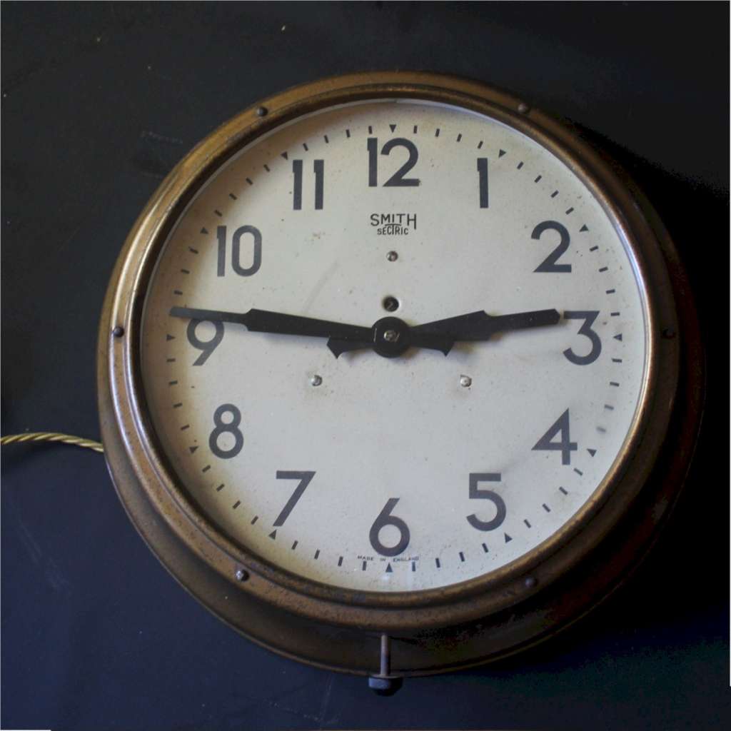 Smiths Sectric metal framed Industrial wall clock,