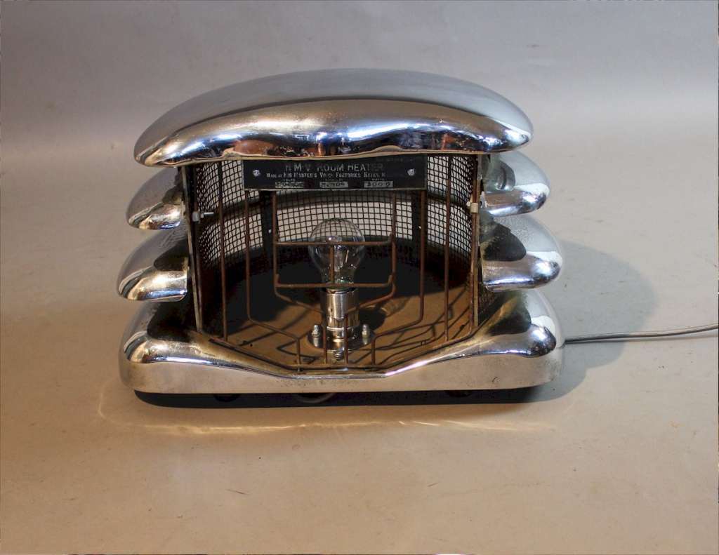 Modernist 1930's Chrome Deco Heater