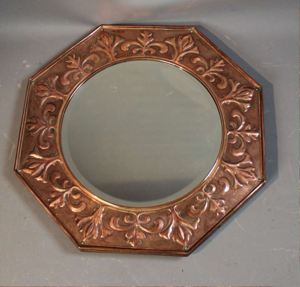 KSIA copper arts and crafts mirror.