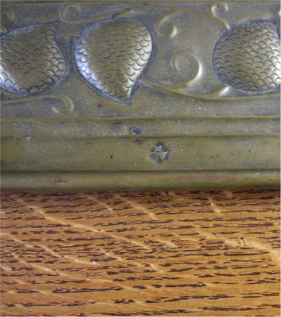 Keswick School brass tray stamped KSIA