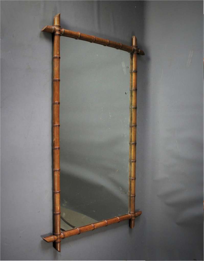  Large Faux Bamboo mirror