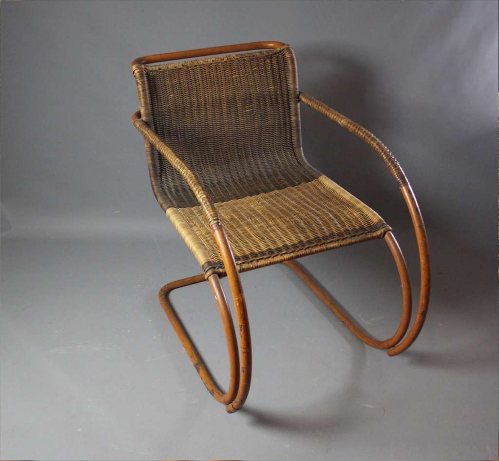 Rare Weissenhof armchair MR20 designed by Ludwig Mies Van Der Rohe