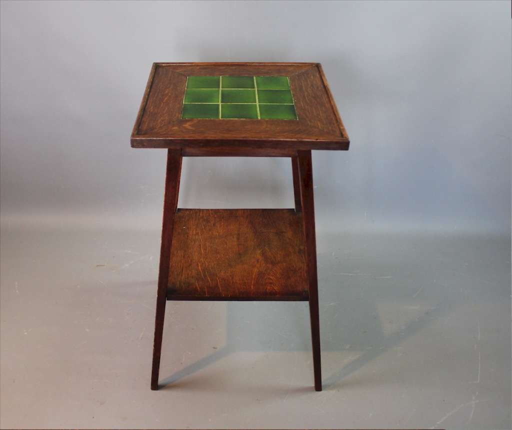 Arts and Crafts tiled top table