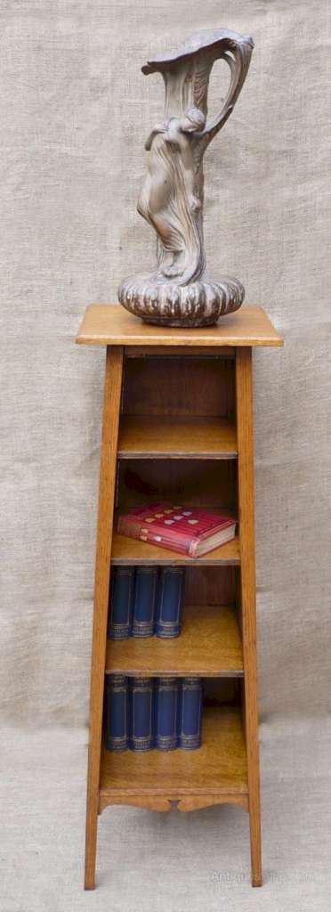 Arts and crafts bookstand in golden oak