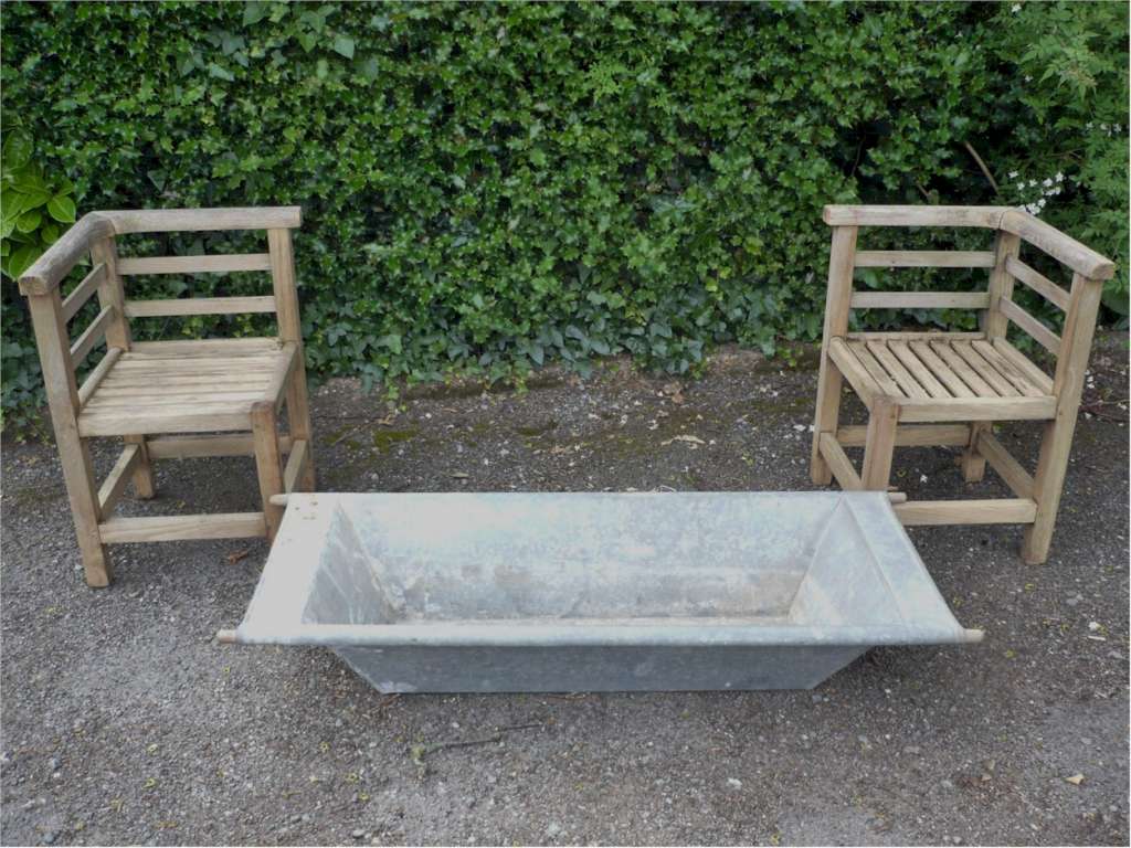 Small galvanized trough perfect for herb garden