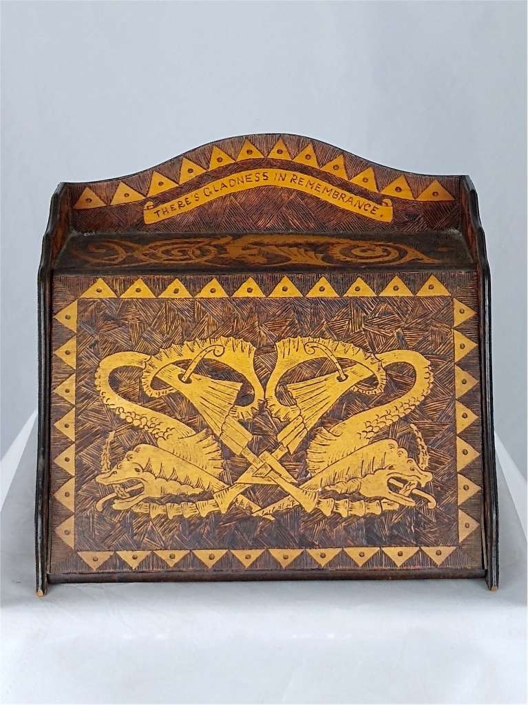 Arts and crafts stationary cabinet , Celtic designs