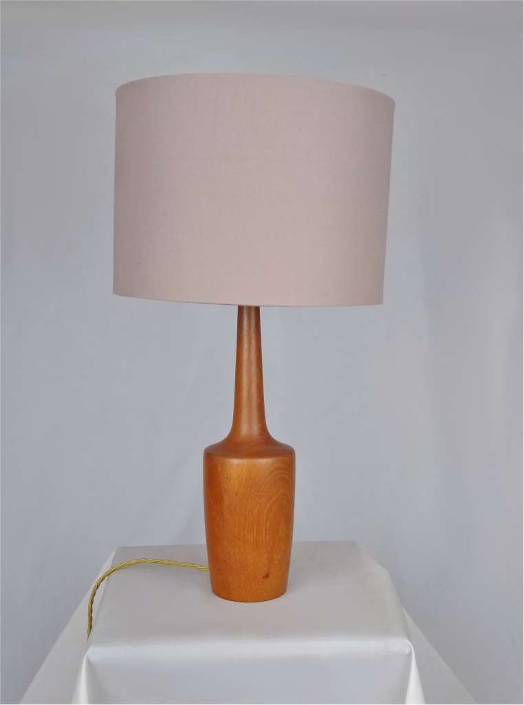 Danish Mid Century Modern table lamp in teak