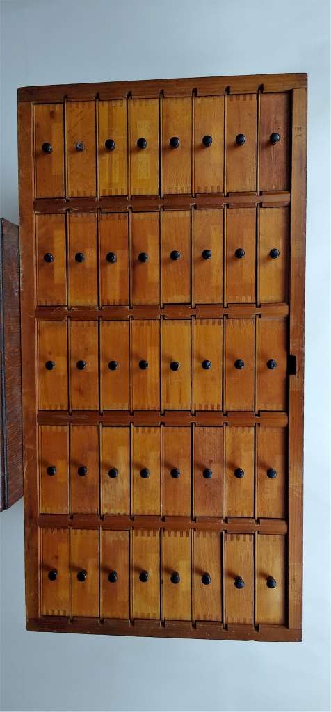 40 drawer collectors cabinet in beech