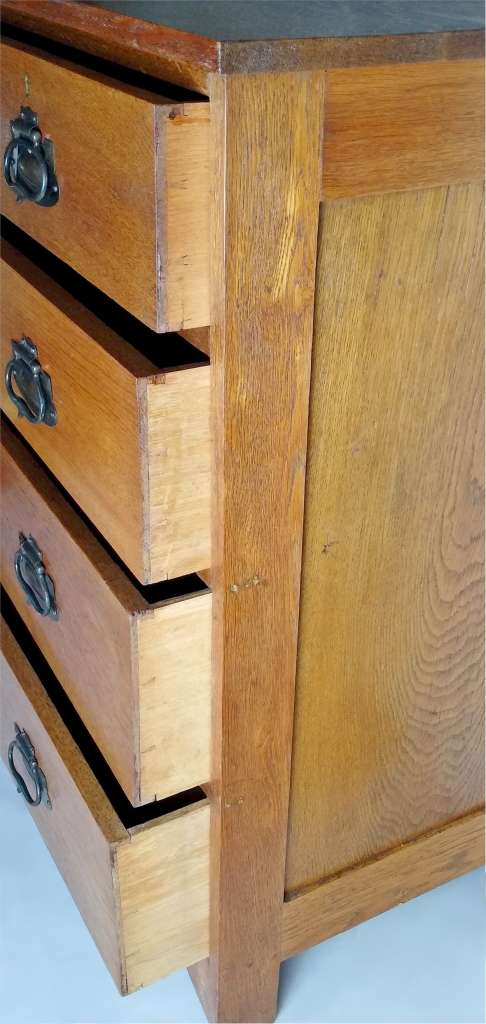 Large arts and crafts chest in golden oak