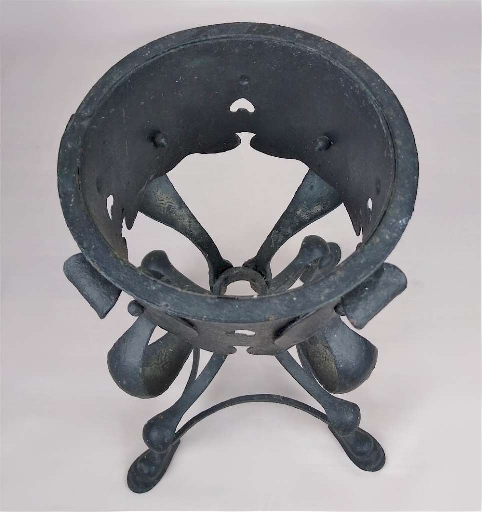 Arts and crafts wrought iron plantstand