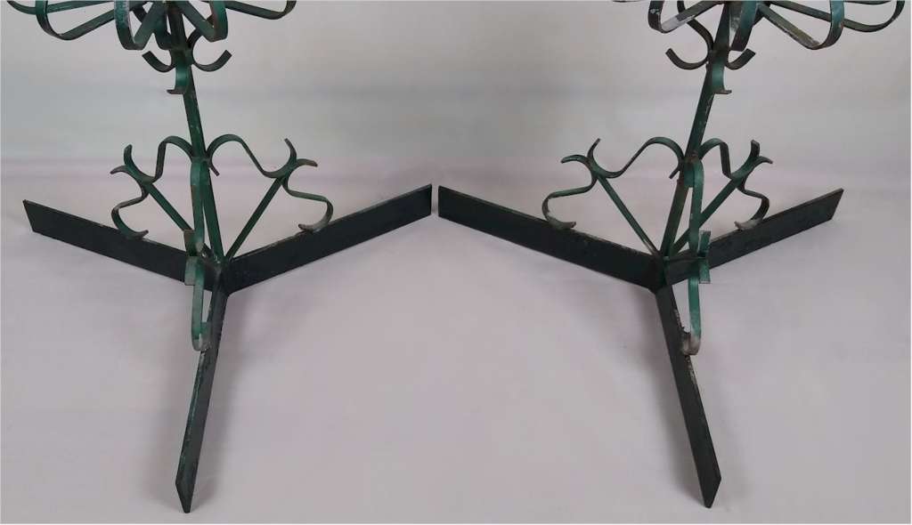 Pair of wrought iron planters