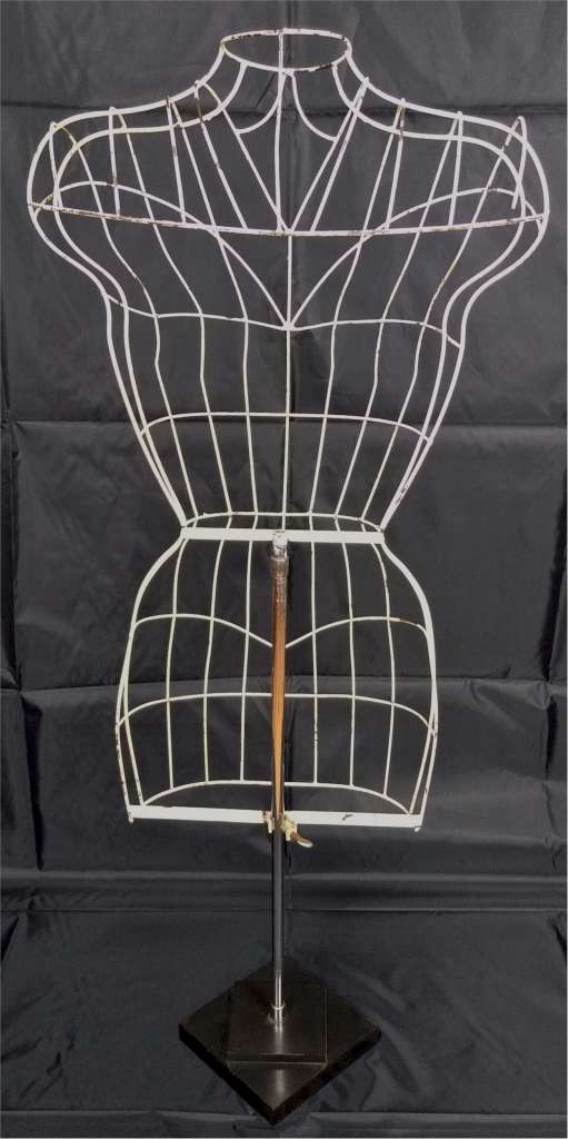 1930's wirework female mannequin on stand