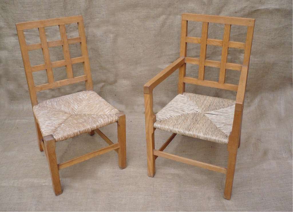 wooden lattice back chairs