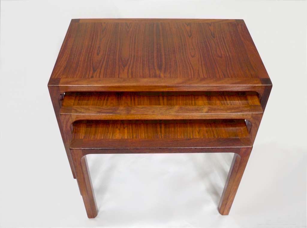 Mid Century Modern nest of tables in rosewood