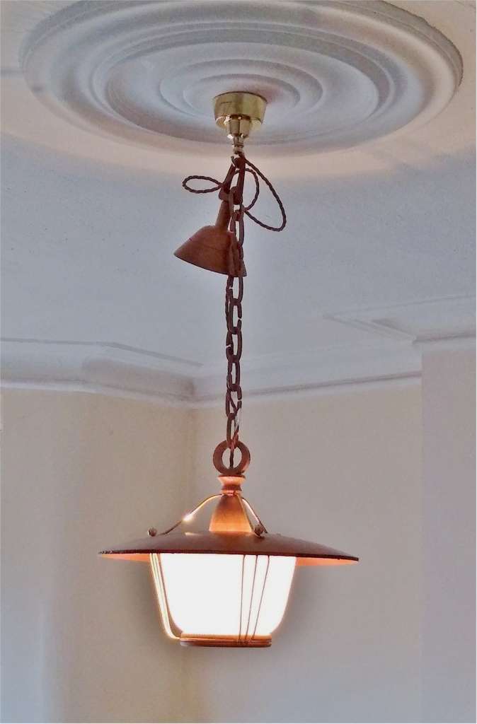 Stylish Mid Century ceiling lamp in sycamore