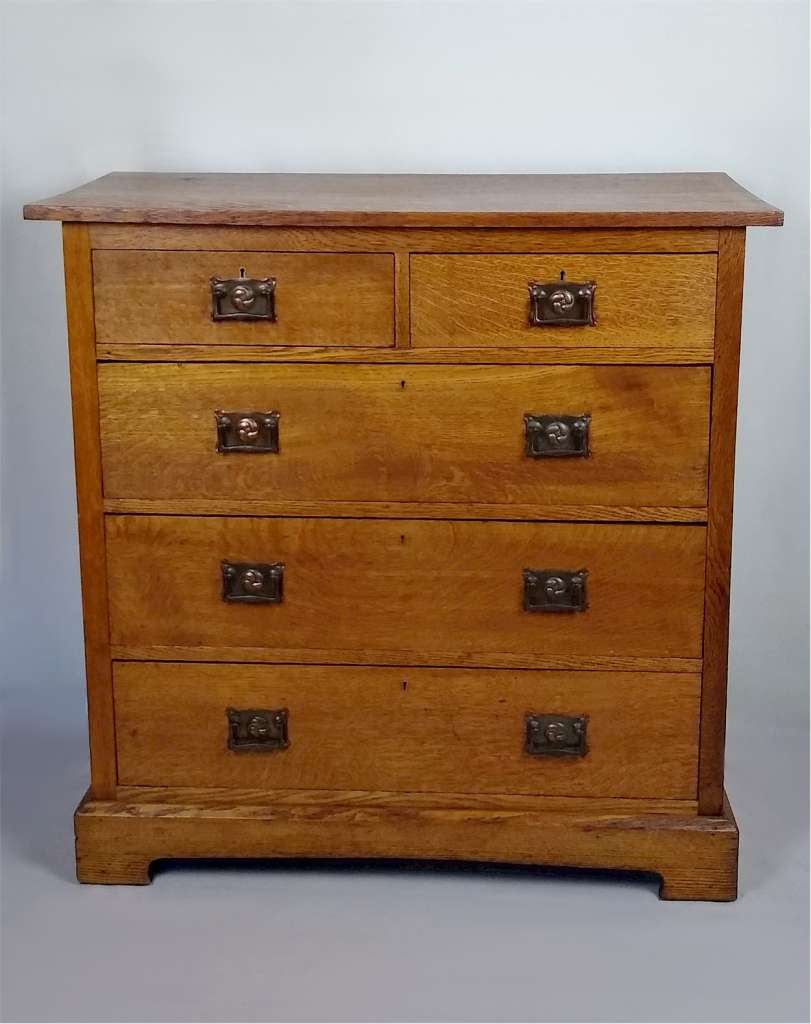  Arts and crafts chest in golden oak