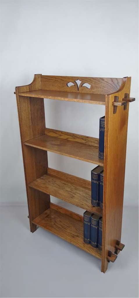 Arts and crafts bookcase of pegged construction