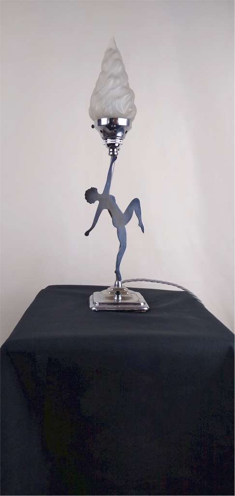 Classic art deco ladylamp in chrome