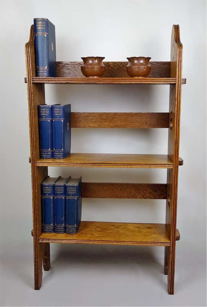  3 shelf arts and crafts bookcase by Liberty & Co