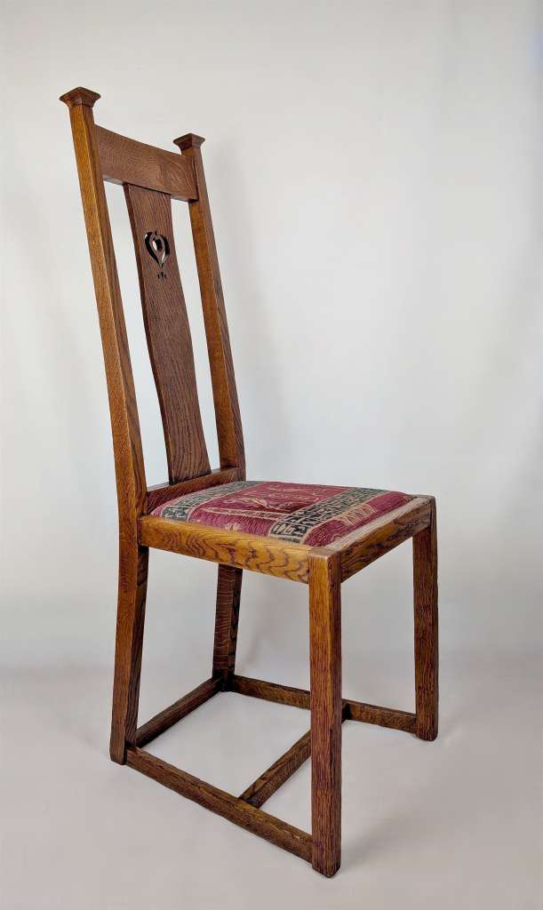 4 Scottish arts and crafts chairs in oak