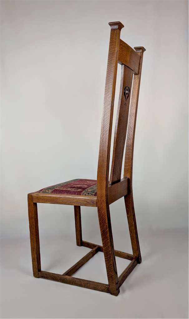 4 Scottish arts and crafts chairs in oak