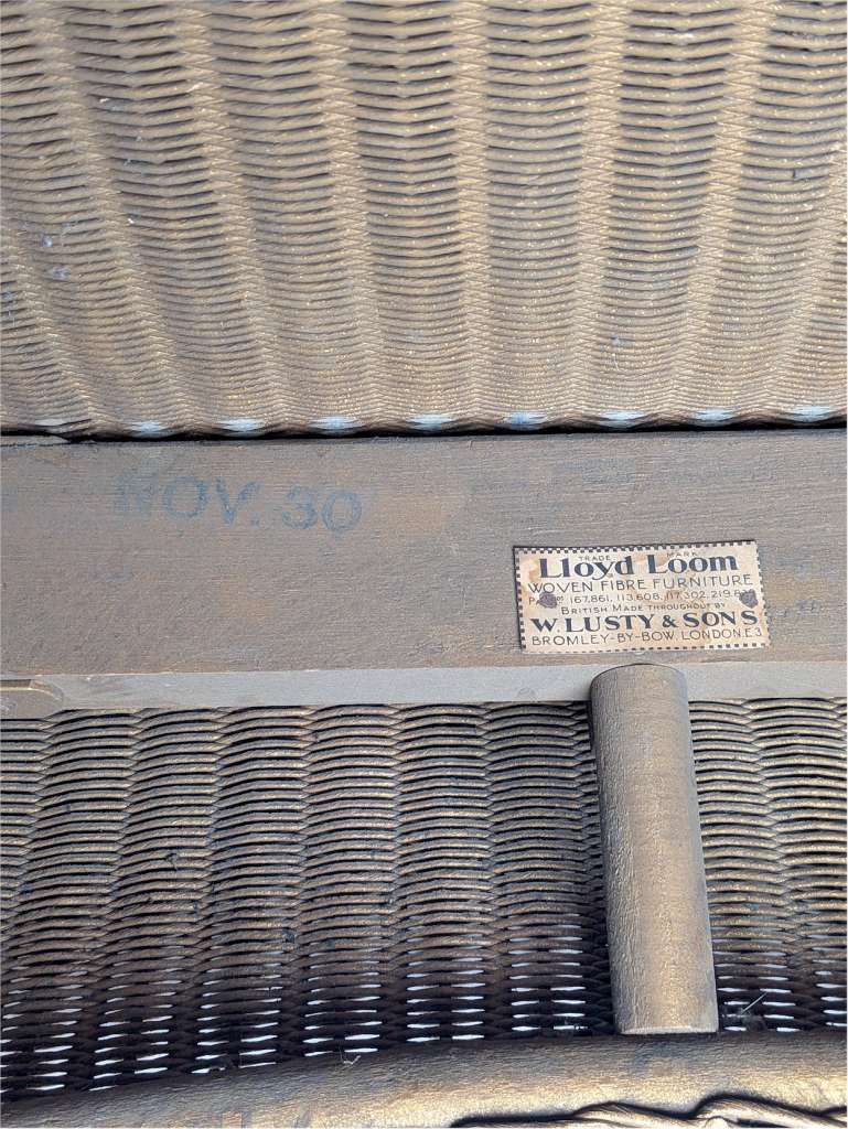 Large 1930's Lloyd Loom armchair