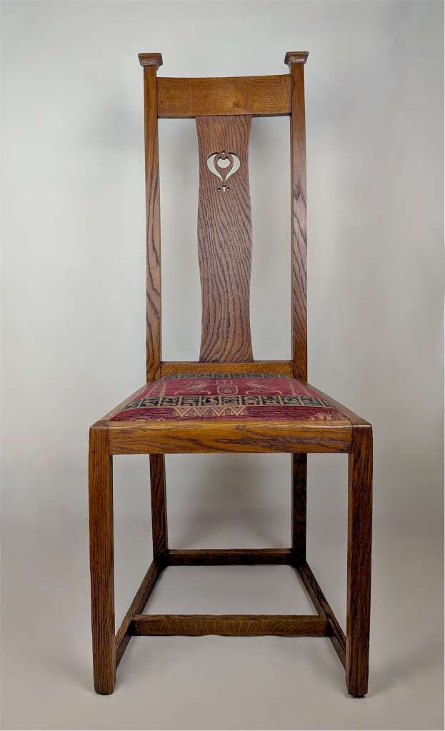 4 Scottish arts and crafts chairs in oak