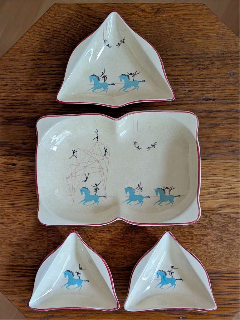 Beswick 'Circus' hors d'oeuvres set