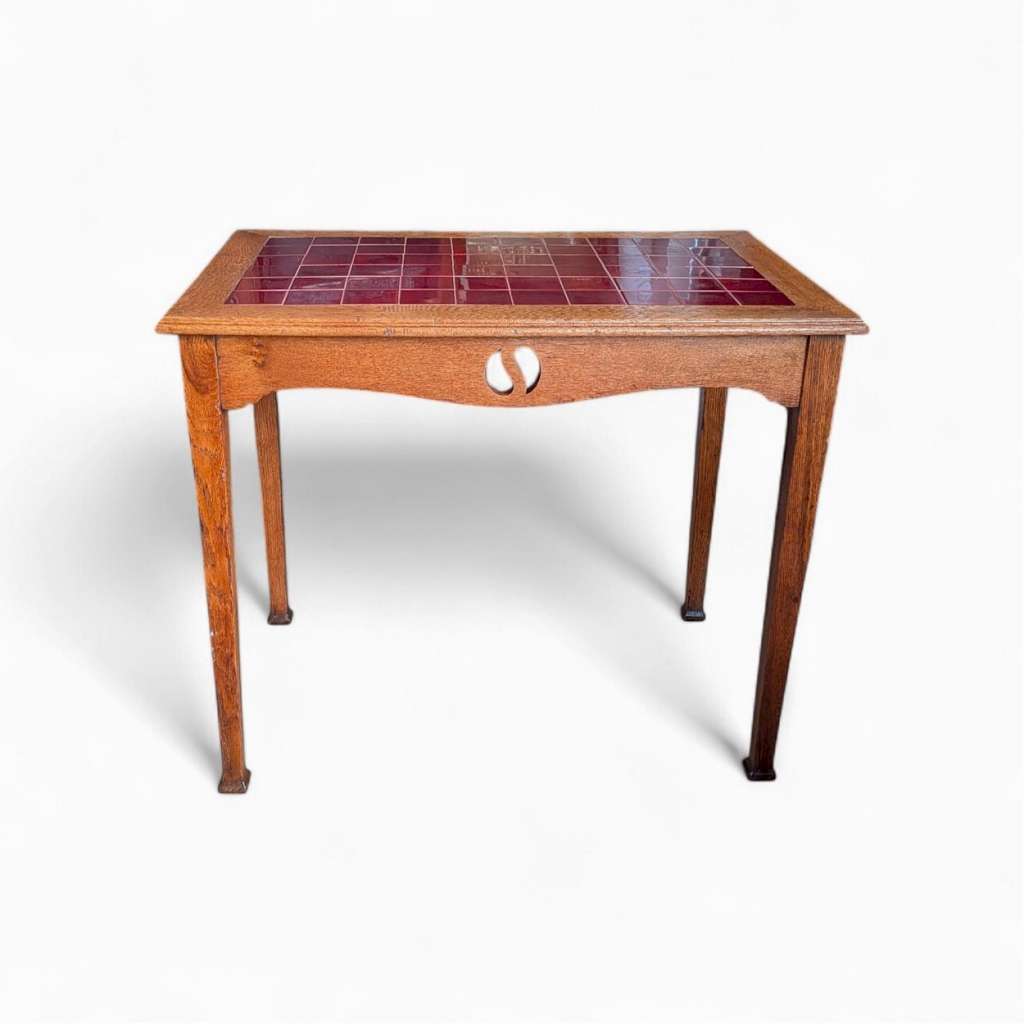 Substantial arts and crafts tile top table