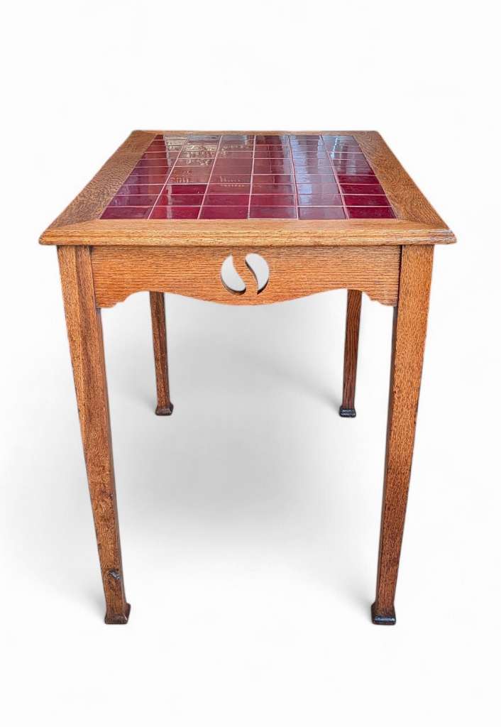 Substantial arts and crafts tile top table