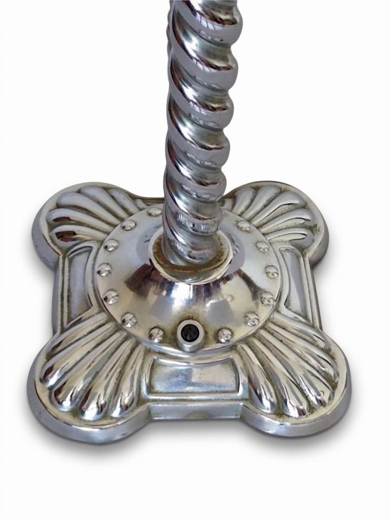 Art Deco table lamp in chrome and glass