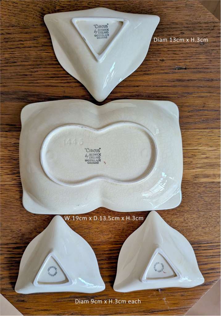 Beswick 'Circus' hors d'oeuvres set