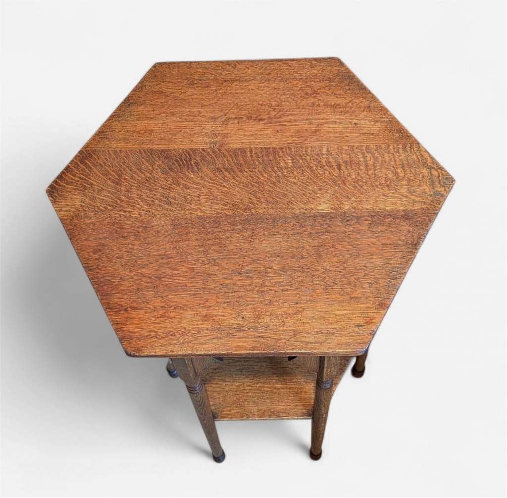 Arts and crafts Moorish table in oak