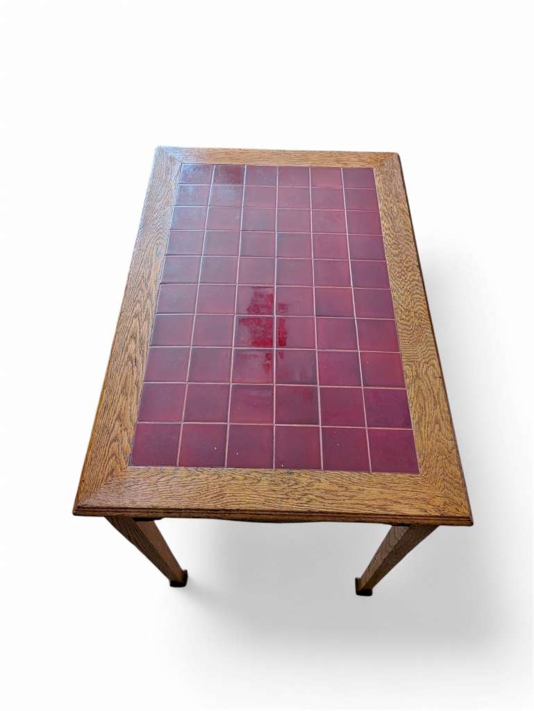 Substantial arts and crafts tile top table