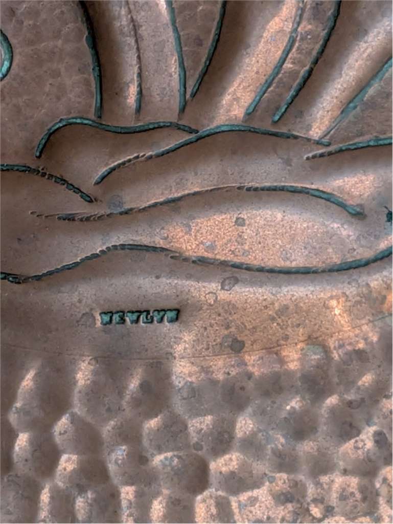 Arts and crafts charger by Newlyn