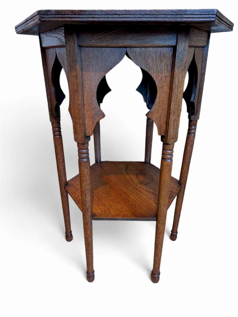 Arts and crafts Moorish table in oak